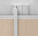 Perfil T Remate Central Entre Laminas De 8 Mm Bambú WPC PVC 3M Long SILVER