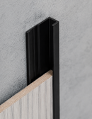 Perfil C Remate Final Laminas De 5 Mm Bambú WPC PVC 3M Long Negro