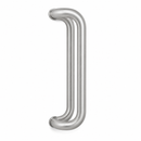 Tirador tubular en C satinado de acero inoxidable 304