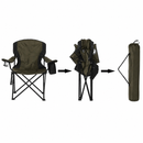 Silla Plegable Color Negro De 45Cm X 50Cm X 80Cm Con Cooler Y Portavasos