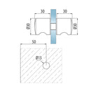 Botón doble Negro