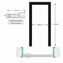Marco de Repuesto Para Puertas, Marco y Jamba WPC BT140 para Hoja de 1000 x 2100 mm