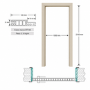 Marco de Repuesto Para Puertas, Marco y Jamba WPC BT140 para Hoja de 1000 x 2100 mm