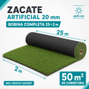 Bobina de Zacate Artificial Anti-UV de 20 mm, 25 m x 2 m (50 m²)