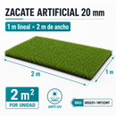 Zacate Artificial Anti-UV de 20 mm, 1 m x 2 m (2 m²)
