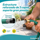Manguera CARBONE: estructura de tres capas y terminales de latón