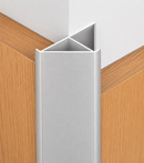 Perfil Remate Esquina Recto 45° Laminas De 5Mm Bambú WPC PVC 3M Long Silver