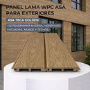 Panel lama WPC ASA color teca dorada para exterior
