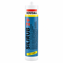 Soudal Silirub +2 Aluminio Brillante Silicon Neutro (Altisima Calidad)  300Ml.