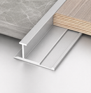 Perfil T Remate Central Entre Laminas De 8 Mm Bambú WPC PVC 3M Long SILVER