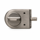 Cerradura Sin Llaves (Pasador) P/Puertas Sencillas No Req Perforacion En Vidrio 8 A 12 Mm. Satinada