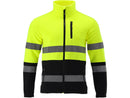 Chaqueta Polar Reflectante ORIOLUS YATO, Color Amarillo Fluorescente y Negro, Tallas S a XL