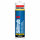 Sellador de Silicona Neutra Silirub 2+ de 300 ml, Color Gris