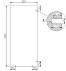 Mampara de Vidrio Temperado Claro 10 mm (4 Saques)