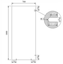 Mampara de Vidrio Temperado Claro 10 mm (4 Saques)