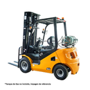Montacargas UN FORKLIFT de 2.5 toneladas vista trasera diagonal