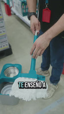 Trapeador Spin And Mop Transformer 360 Giratorio Tina De 9L Enjuague Y Secado Por Centrifuga. Se Agranda O Achica A Su Gusto