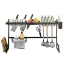 Vista 2 de escurridor organizador para fregadero color negro de 85 × 28 × 52 cm