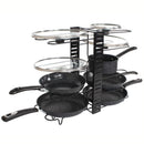 Vista 2 de organizador vertical ajustable para ollas y sartenes de 8 niveles
