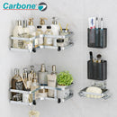Organizador Esquinero de Baño Adhesivo Color Plateado, Set de 5 Piezas
