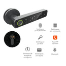 Cerradura Inteligente de Manija 6 en 1 con Huella, Tarjeta, Contraseña, Bluetooth, App Tuya y Llave