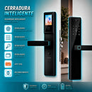 Cerradura Inteligente Interior 7 en 1 con Reconocimiento Facial 3D de 294 × 69,4 mm