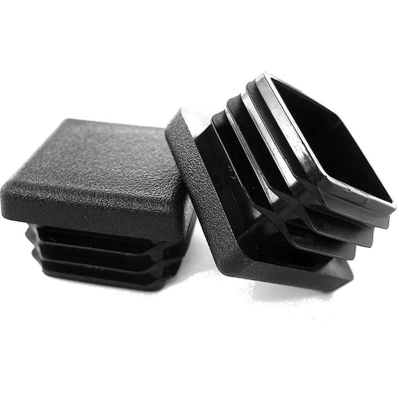 Tapa de plastico negra de 70 x 70 mm ( 2 3/4" x 2 3/4" ) para tubo cuadrado