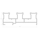 Marco Perimetral 3 Carriles. Serie Elevable Europa. Color Blanco