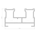 Marco Perimetral 2 Carriles. Serie Elevable Europa. Color Blanco