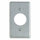 Tapa Metalica Para Cajilla De 4X2 Con Hueco De Tomacorriente De 220Volt. No Incluye Tornillos.