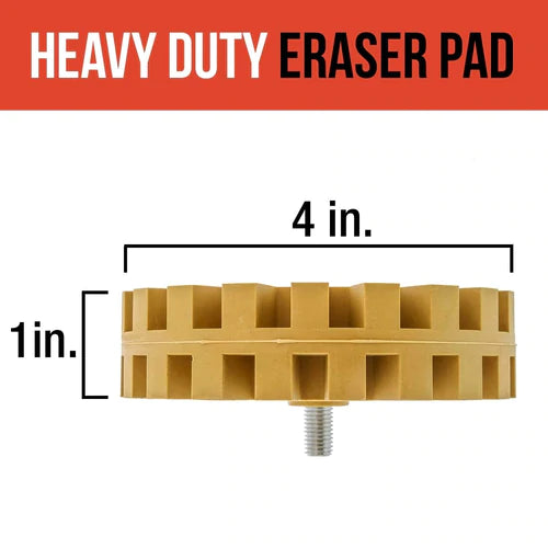 Disco De Caucho Para Eliminar Vinyl De Superficies, Adaptable A Taladros.