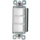 Interruptor Decorativo Triple De 1 Via. 2 Polos/3Wire. 15A-125Volt. 60Hz. Incluye Tornillos.