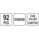 Fusibles normales de carro surtidos 92pzas