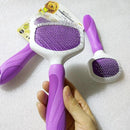 Cepillo con cerdas de acero inoxidable para mascotas.