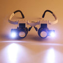 Lentes con lupa y luces led