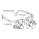 Lentes con lupa y luces led