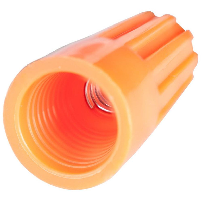 (100 Unidades) Conectores Para Cables Electricos De Color Naranja #12 A #14. Material Plastico.