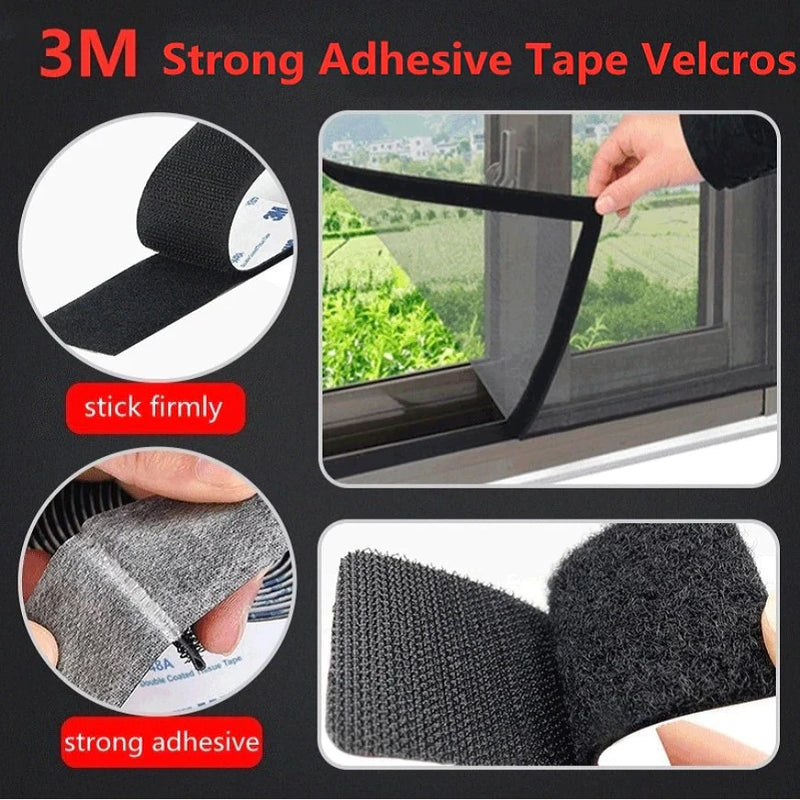Cinta Adhesiva De Velcro Para Pegar Sin Abrir Huecos, 25 Mm X 1 M, Col–  Carbone Store CR