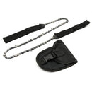 Motosierra de corte manual de cadena con bolsa protectora.