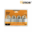 Juego 4 Candados laminados 40mm  galvanizado 8 llaves