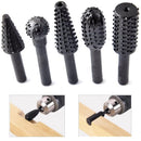 Juego 5 Fresas Limas rotativas de vastago 6mm para MotorTool, Dremel o Taladro para madera.