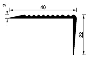 Perfil Antiresbalante Para Escaleras Acabado Bronce 3Mts Largo