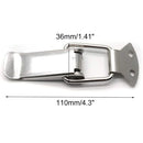 (Juego De 4 Piezas) Cerraduras De Palanca Con Resorte. Largo 110Mm/4.3" Ancho 36Mm/1.41". Acero Inox