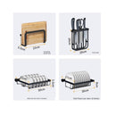 Escurridor De Platos Para Fregador. Color Negro.