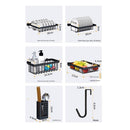 Escurridor De Platos Para Fregador. Color Negro.