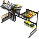 Escurridor De Platos Para Fregador. Color Negro.