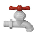 Llave de agua con rosca para manguera 1/2". Plástica . NESSATI