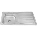 Fregadero una tina con escurreplatos a las derecha 100x50cm