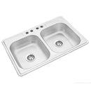 Fregadero doble inox 33X22X0.6MM 830*560*150mm bowl de 355*405mm