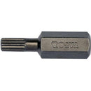 10 Pzas - Puntas De Destornillador Estriadas Spline  8 X 30 Mm